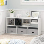 Furinno LUDER Book Shelf, 7-Cube Bookshelf, Bookcase with Open Shelves, 9.4 x 19.5 x 41.7, Easy Assembly, for Living Room, Be
