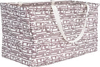 Household Essentials Tan Geometric Krush Container All-Purpose Utility Tote