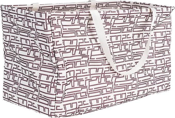 Household Essentials Tan Geometric Krush Container All-Purpose Utility Tote