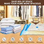 25 Pack Vacuum Storage Bags for Clothing Travel Vacuum Seal Bags With Wireless Pump IP67 Waterproof Reusable Vacuum Compressi