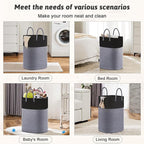 Laundry Basket,Woven Cotton Rope Laundry Hamper,Versatile Storage for Dirty Clothes,Baby Toys,and Blankets in Bathroom, Nurse