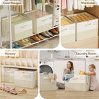 NestOrganix 2 Pack Shoe Organizer for Closet, Large Shoe Box Storage Containers, Foldable Shoe Storage Organizer Box Bin with