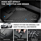 Powerty Floor Mats for 2023-2025 2026 Kia Sportage (Non-Hybrid) Accessories All Weather Floor Liner 3D TPE 1st & 2nd Row Floor Mat Heavy-Duty Floor Liners