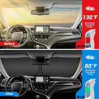 ARISMOTOR Windshield Sun Shade for Kia NIRO 2017-2024, Custom Fit Foldable Front Window Sunshade Sun Visor Protector, Block UV Rays Keep Your Car Cooler