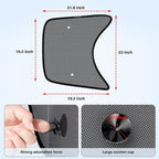 KUST 2PCS 23.6''*21.6'' Side Window Shade for Semi Truck, Peterbilt 389, Volvo VNL, Freightliner Cascadia, Freightliner Argosy - Mesh Sunshade with Suction Cup - Semi Truck Accessories for All Season