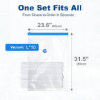 HOUSE DAY 10 Large Vacuum Seal Bags For Clothing Travel, 80% Space Saving Travel Vacuum Bags with Electric Pump, Vacuum Stora