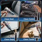 Car Vacuum Portable Cordless 20000pa High Power 4-in-1 Handheld Vacuum Cordless Rechargeable, Portable Vacuum with 3 Reusable