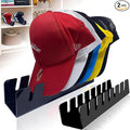 Hat Organizer for Baseball Caps - 2 Pack Black Cap Rack for Closet, Hat Holder for Baseball Hats, Ball Cap Storage Organizer,