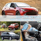 3PCS Car Window Shades Front Windshield Sun Shade Foldable Window Shade Custom Fit for 2020-2024 Toyota Corolla (Not for Corolla Cross) Shades for Front Windows Anti-UV Rays Block Heat
