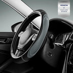 Road Comforts Car Steering Wheel Cover - Microfiber Leather Steering Wheel Wrap Sports 14.5-15 Inch Steering Wheel Cover Non-