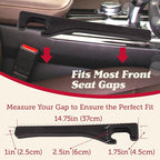 Lusso Gear Car Seat Gap Filler (2 Pack) - Stop Dropping Between Seats - Universal Fit for Car, Truck, SUV - Block the Gap between Seat Console