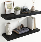 30 Inch Floating Shelves for Wall, 8 Inch Deep Floating Shelf for Storage & Display, Rustic Wall Mounted Shelf with Invisible