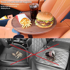 Car Tray & Car Desk for Laptop with 360° Rotating Wooden Car Laptop Mount Car Table Car Food Tray – Universal Steering Wheel Table for Tesla Model Y/3/S, Ford F-150 Explorer & Most Vehicles