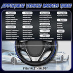 Ventilated Heart-Shaped Steering Wheel Cover with Anti-Slip Leather Grip. Compatible with Ford, Toyota, Honda, Nissan, and Ch