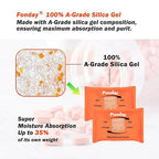 500g x 4 packs Fonday Rechargeable Silica Gel Car Dehumidifier Fast Reactivate Desiccant Bags, Large for Gun Safe Closet