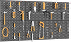 TORACK 6 PCS 12x16 in Metal Boards for Garage, Workbench, Tool Organizer Pegboard with 1/8" & 1/4" Holes, Modular Wall-Mounte