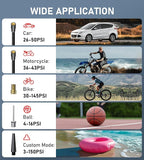 Tire Inflator Portable Air Compressor, 3X Fast Inflate Cordless Air Pump for Car Tires with LED Light, 150PSI Portable Electric Pump with Digital Pressure Gauge, for Bike Motorcycle Car Ball