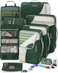 8 Set Packing Cubes for Travel, Gifts for Women Mom,Anti-Tearing Suitcase Organizer for Luggage with Shoe & Hanging Toiletry 