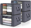 Fab totes Storage Bags,Clothes Blanket Storage Bins Foldable Closet Organizers with Reinforced Handle for Home Dorm Storage a
