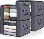 Fab totes Storage Bags,Clothes Blanket Storage Bins Foldable Closet Organizers with Reinforced Handle for Home Dorm Storage a