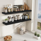 Fun Memories 10 Inch Deep Shelves, Floating Shelves for Wall 48 Inches Long, Wood Floating Shelves for Wall, Large Storage Sh