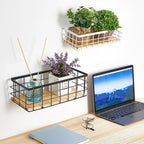 Funrous 2 Pcs Metal Small Wire Basket Wall Hanging Wire Basket Hang Small Bathroom Kitchen Storage Organizer Toilet Paper Mes