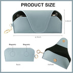Magnetic Sunglass Holder for Car Visor, Travel Sunglasses Case with Clip for Purse, Eyeglasses Case