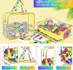 6 Packs Large Toy Storage Bags with Labels, Reusable Clear PVC Board Game Storage, Travel Waterproof Organizer Bags with Zipp