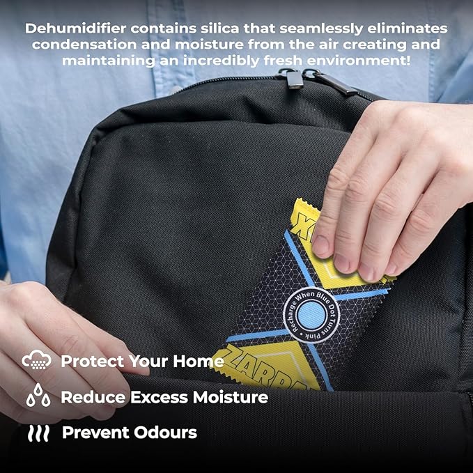 125g Rechargeable Desiccant Packs Dehumidifier Bag - 2 Pack - Moisture Absorbers For Safes, Car, Bathroom, Storage, Garage - 