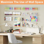 upsimples 10 Pack Acrylic Shelves Wall Organizer and Storage, 15" Display Shelf for Figure, Toy Cars, Perfume, Kids Bookshelf
