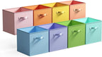 GRANNY SAYS 11 Inch Cube Storage Bins, Colorful Cube Storage Organizer, Fabric Storage Bins, Storage Cubes for Shelves, Close