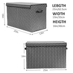 Mayniu Large Toy Box Chest Storage Bins with Lid, Toys Organizers Storage Boxes Basket with Sturdy Handles for Boys, Girls, L