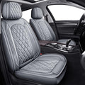 MIROZO Front Car Seat Covers Gray,2PCS Leather Seat Covers Waterproof Automotive Seat Covers Car Seat Protector Universal Veh