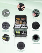 Golf Trunk Organizer, Waterproof Car Golf Locker with Separate Ventilated Compartment for 2 Pair Shoes, Golf Storage for Balls