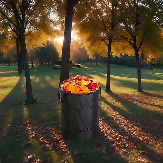Collapsible Trash can/Folding Garbage Cans,Portable Trash can,Pop Up Trash Can,for Camping Garbage Can Collapsible,Clothes and Toys Recycle bin (Black)