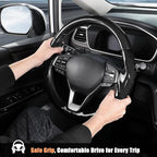 Aimato Customized Steering Wheel Cover for Honda Accord 2018-2022/Insight 2019-2022, Thin,Anti-Slip,Scratch-Resistant Exclusive Car Accessory for Honda, Bright Black