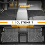 Floor Mats for Toyota Corolla 2009 2010 2011 2012 2013, for Corolla Standard,LE,S XLE,XRS,L,LE/S Special Edition Floor Mats, Front Rear Mats &Cargo Mat, TPE Anti-Slip Summer Winter Car Accessories