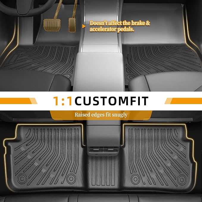Floor Mats for Toyota Corolla 2009 2010 2011 2012 2013, for Corolla Standard,LE,S XLE,XRS,L,LE/S Special Edition Floor Mats, Front Rear Mats &Cargo Mat, TPE Anti-Slip Summer Winter Car Accessories