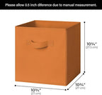 GRANNY SAYS 11 Inch Cube Storage Bins, Cube Storage Organizer, Fabric Storage Bins with Handle, Storage Cubes for Shelves, Cl