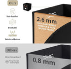 DECOMOMO Storage Baskets, 13x15x13 Storage Cube Bins with Labels for Organizing Shelves Kallax (Kallax / 4pcs, Black)
