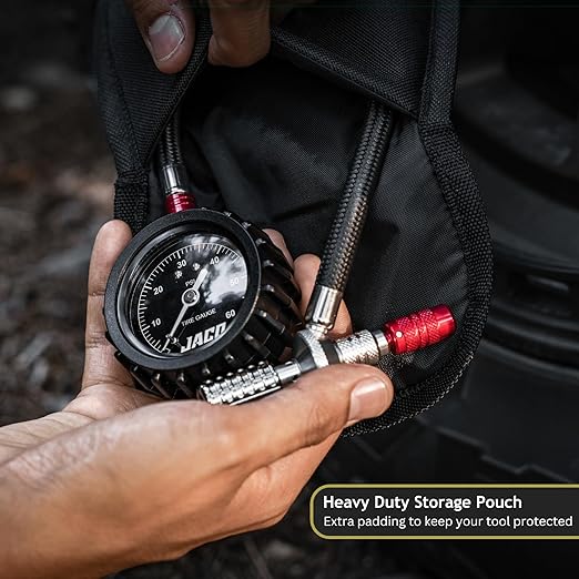 JACO Lightning RX4 Tire Deflator with Gauge | Rapid Quick-Connect Off Road 4x4 Air Down Tool