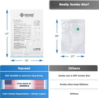5-Pack XXL- Jumbo Space Vacuum Storage Bags for Clothing Storage - Vacuum Space Bags for Comforters, Blankets and Clothes - 5
