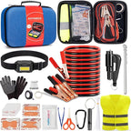 AUTODECO Car Roadside Emergency Kit, Car Safety Kit for Men Portable Car Kits for Emergency, Blue