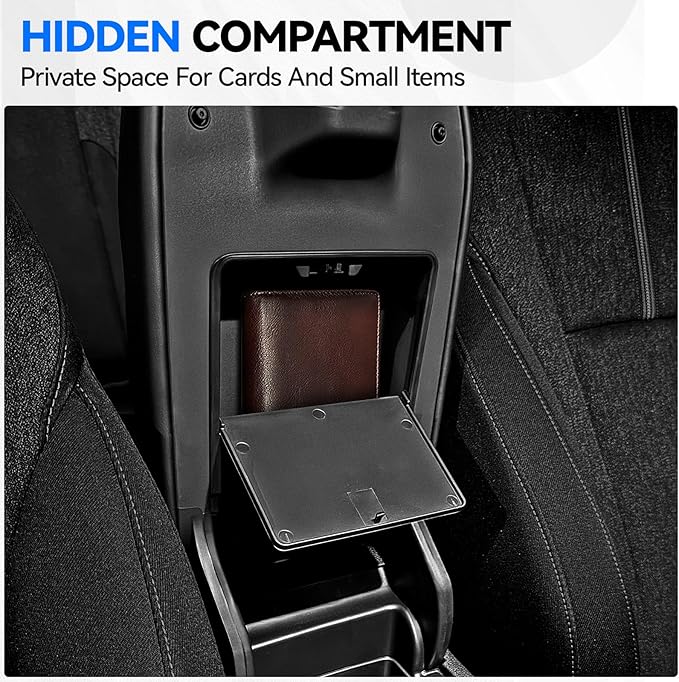 ELECFRESH 2PCS Center Console Organizer Tray for 2026 2023-2025 Honda Accord Accessories, Glove Storage Box wiht Aremrest Hidden Storage Box for Honda Accord