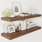 Vivelove Farmhouse Floating Shelves for Wall 12 Inch Deep, 36" X 12" X 2" Floating Shelf, 2 Inch Thick Shelf for Living Room 