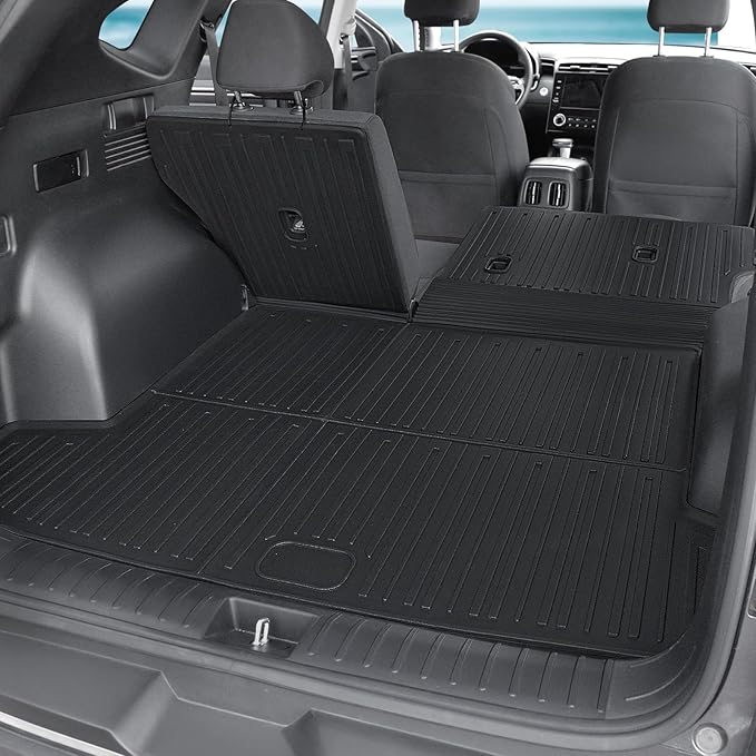 Floor Mats Set for 2022-2025 2026 Hyundai Tucson Gas (Not fit Hybrid), Full Coverage All Weather Floor Mats Cargo Mat with Backrest Protectors & Door Sill Guards for Tucson Accessories