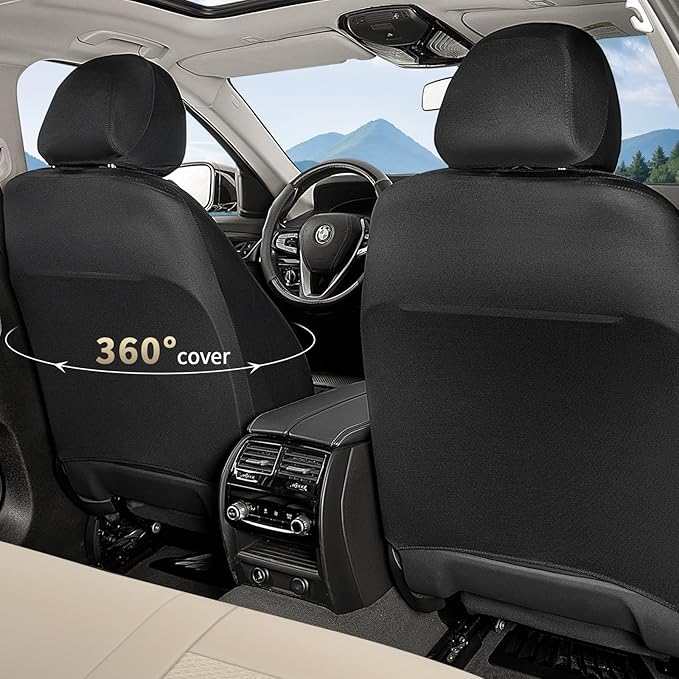 FLORICH Seat Covers Full Set Automotive Seat Covers Front and Rear Car Seat Cover Leather Air Mesh Seat Cushion 5 Seats Airba