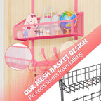 Kaiferty Over The Door Hooks Organizer, Coat Rack Over The Door Storage Hanger Towel Rack, Back of Door Storage Organizer for