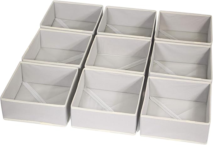DIOMMELL Foldable Cloth Storage Box Closet Dresser Drawer Organizer Fabric Baskets Bins Containers Divider for Clothes Underw
