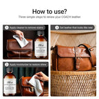 Leather Cleaner & Moisturizer Set for Coach, Gently Cleans Vachetta Leather, Restores Shine, Softens, Removes Stains & Light 
